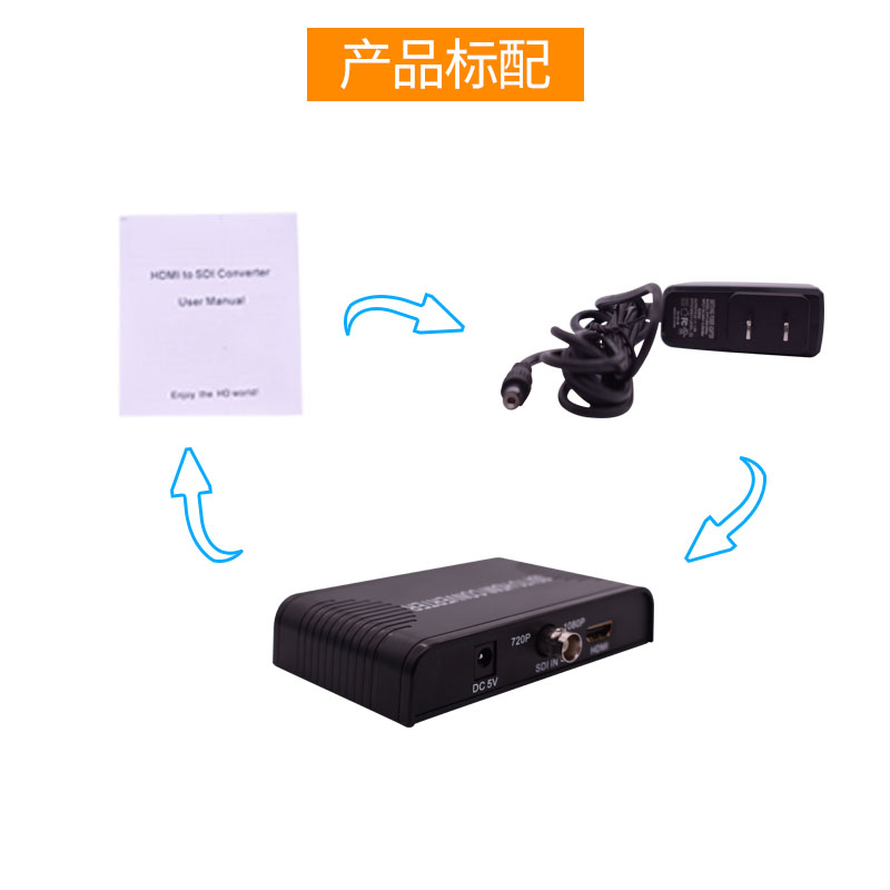 九音九视JS1186高清SDI转HDMI视频转换器HD/3G/SD to HDMI广播级 - 图3