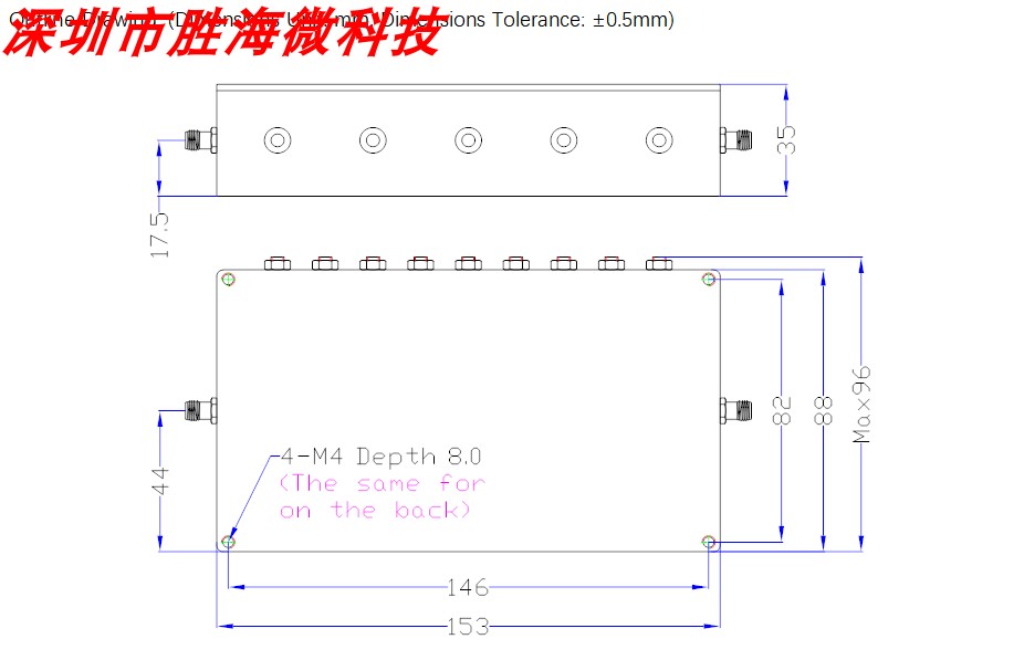 中心频率403MHz 400-406MHz 带宽6MHz 射频同轴腔体带通滤波器 - 图0