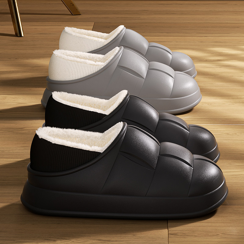 防臭男士棉拖鞋男冬季外穿包跟防水室内家居2025新款加绒保暖棉鞋,淘宝优惠券,粉丝福利购,淘宝优惠卷