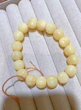 油润驼骨鲨鱼背手串可爱手链佛珠diy文玩把件念珠单圈菩提根