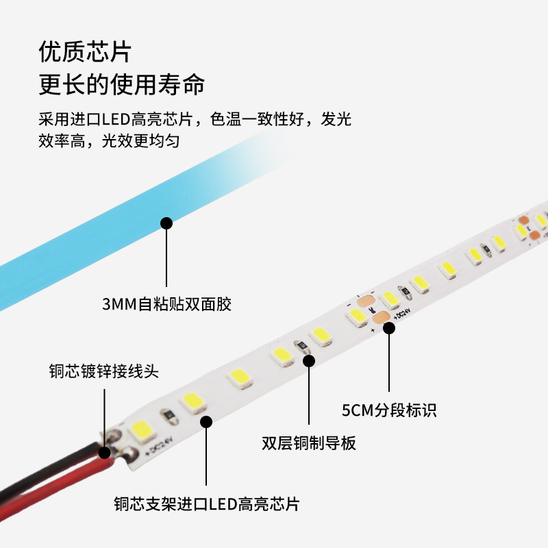 led灯带12V低压贴片24V裸板柜台灯箱自粘软灯条装饰线形灯线性灯,淘宝优惠券,粉丝福利购,淘宝优惠卷