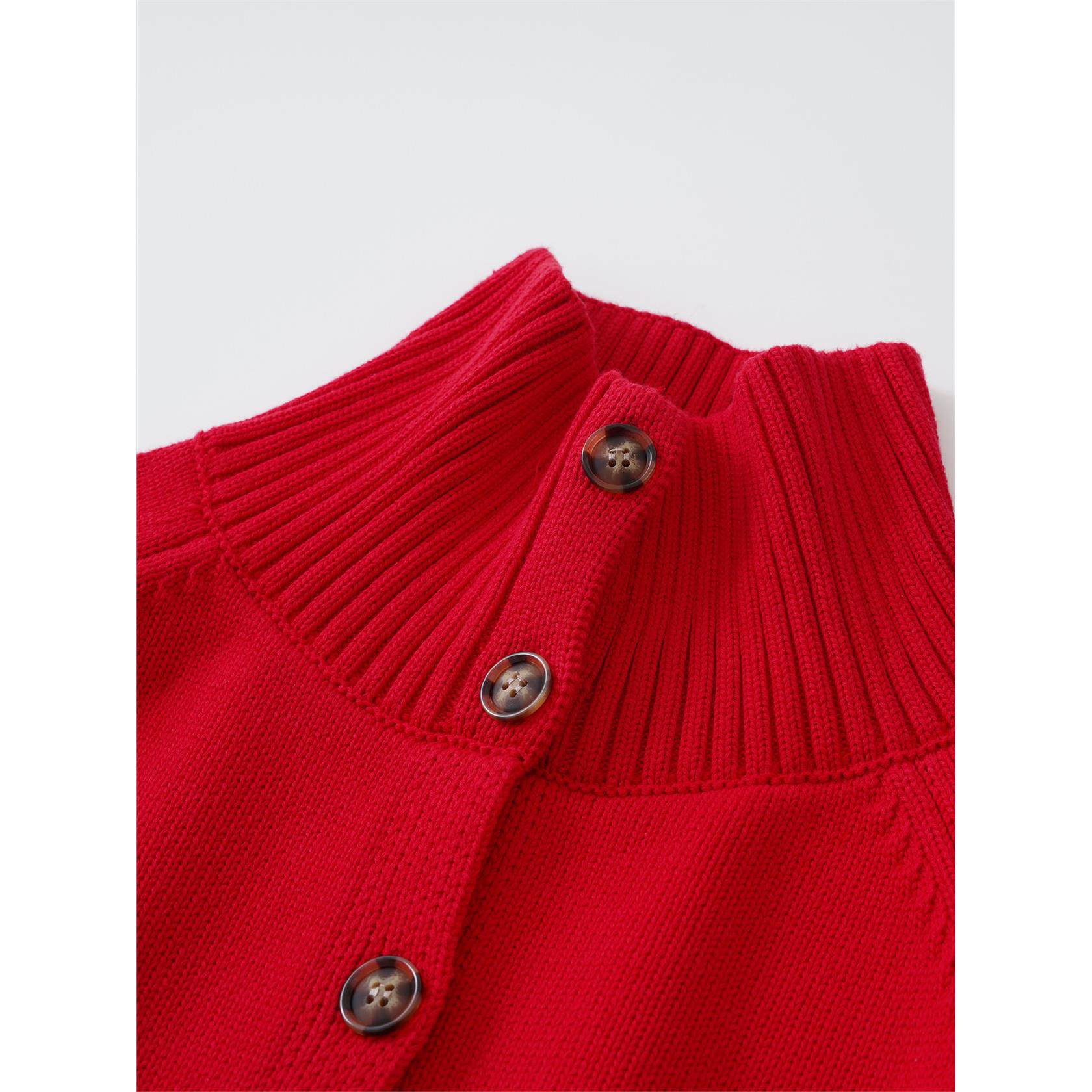 新年大吉 粉丝福利款 100%全棉 高领针织开衫女士毛衣外套 可翻领,淘宝优惠券,粉丝福利购,淘宝优惠卷