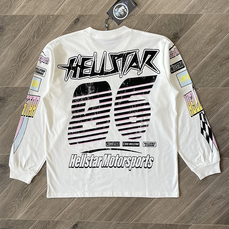 Hellstar Brain Racer Long Sleeve 男女同款长袖纯棉T恤 - 图2