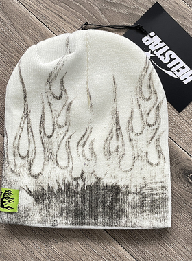 Hellstar Studios logo Sports Flame Beanie 针织休闲毛线冷帽子
