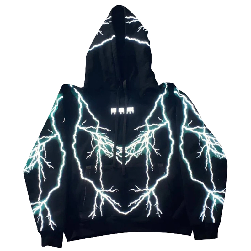 Missing Since Thursday 3M Lightning Hoodie 反光闪电套头卫衣 - 图3