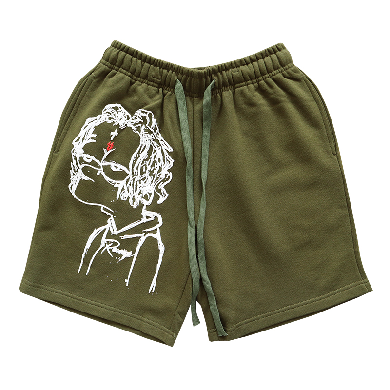 Revenge Trippie Redd Bart Shorts 辛普森风线条休闲运动短裤 - 图3