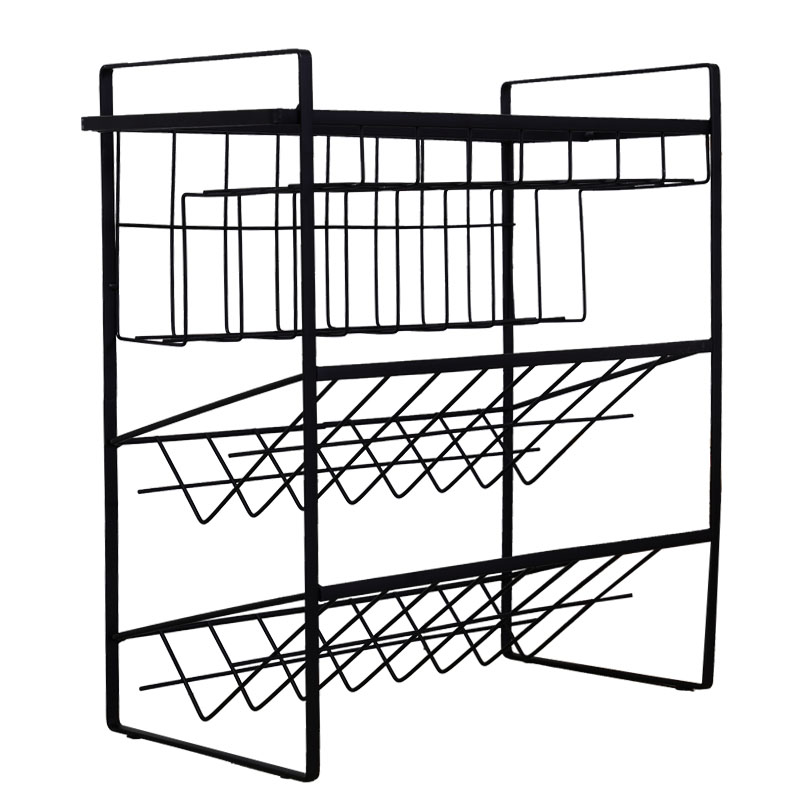 厨房架子置物架落地多层调料架加厚筷子收纳架免打孔家用收纳神器