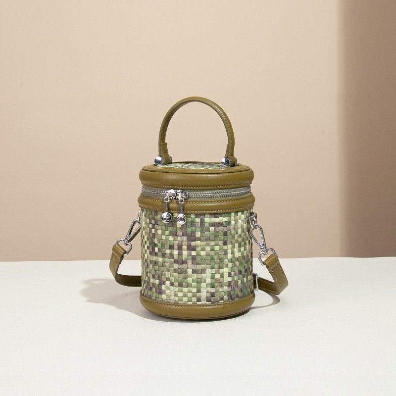 20262025轻奢水桶包女水洗牛仔布撞色小众设计发财桶编织包手提,淘宝优惠券,粉丝福利购,淘宝优惠卷