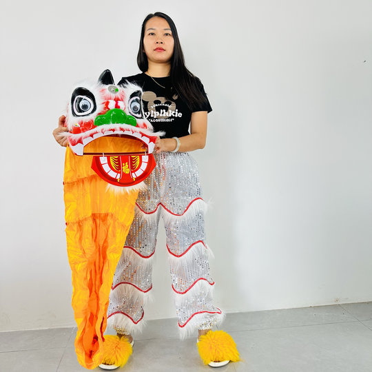 装饰摆件校园运动会整套儿童表演套装小孩舞龙醒狮耐摔羊毛