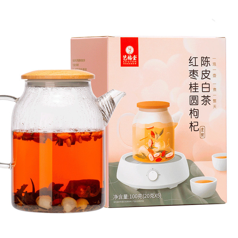 艺福堂红枣桂圆枸杞茶陈皮白茶五宝茶茶包老白茶秋冬热饮冬日 - 图3