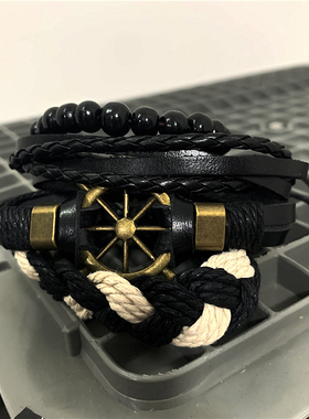 奇志爷爷情侣牛皮ins手链