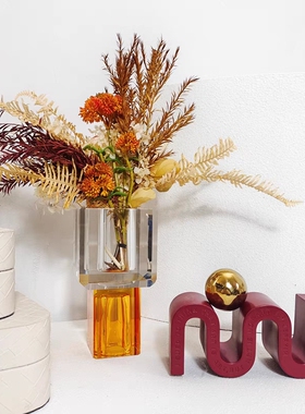 现代风格创意家居软装饰品民宿S摆件手工树脂高脚艺树脂几何