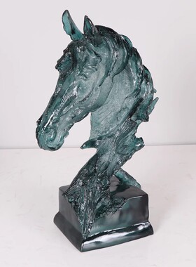 时光巴士马头酒柜家居摆件后现代酒店别墅展厅玄关动物软装饰品