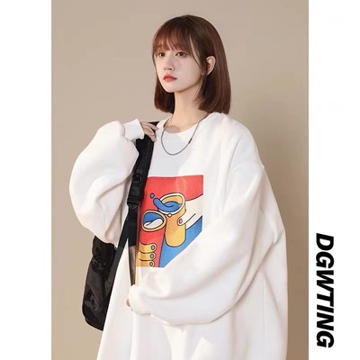 【拍3件】连帽设计感字母印花卫衣