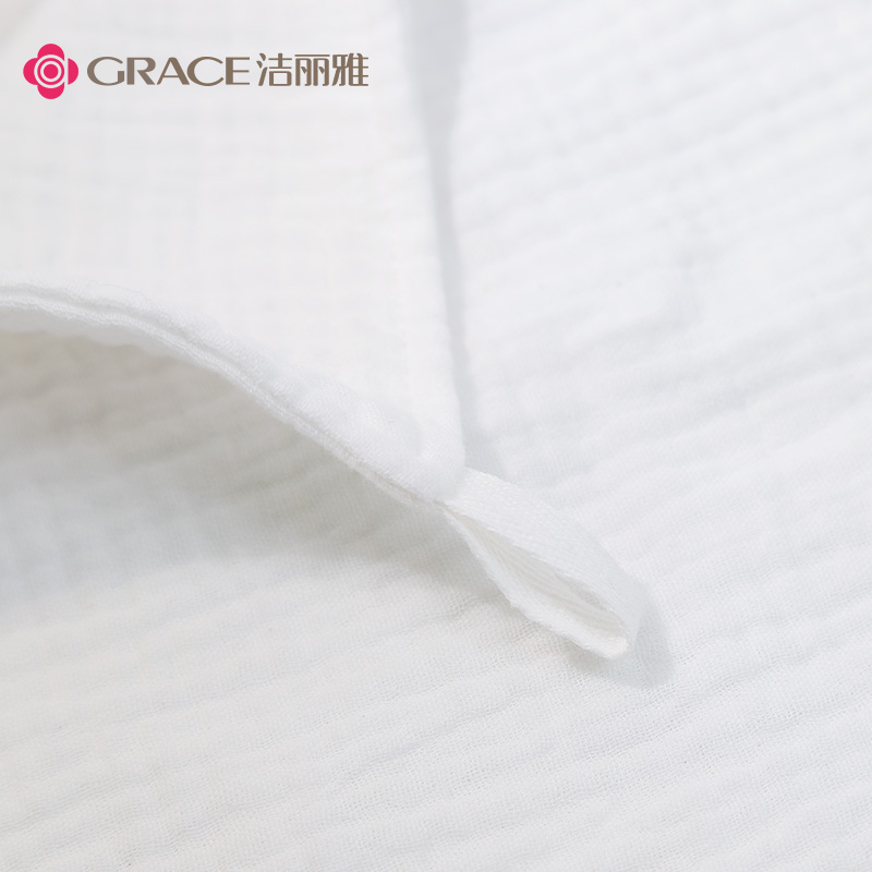 洁丽雅悠购专卖店洁丽雅纯棉纱布口水巾柔软 宝宝毛巾洗脸婴儿用品儿童用品小方巾3