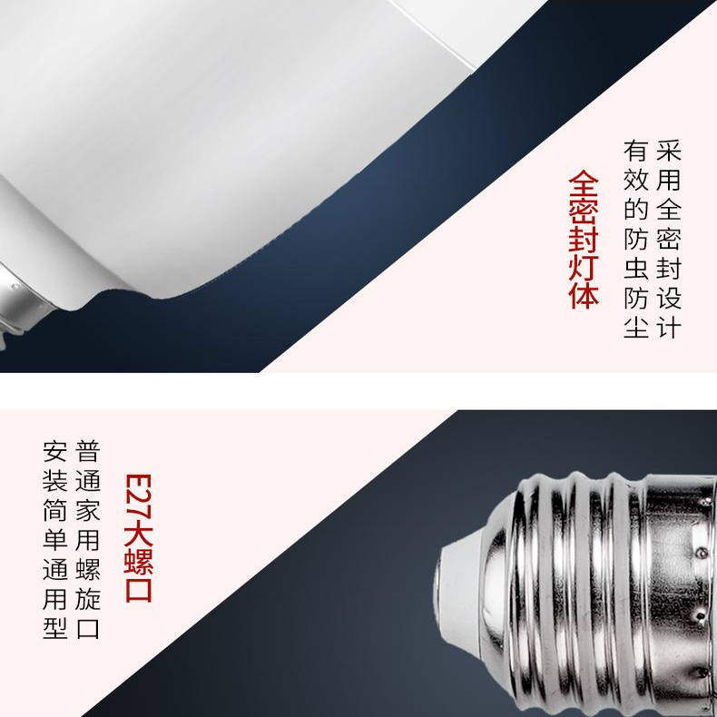 led吊灯水晶灯柱形灯节能护眼大螺口E27客厅卧室厨房220V白光照明,淘宝优惠券,粉丝福利购,淘宝优惠卷