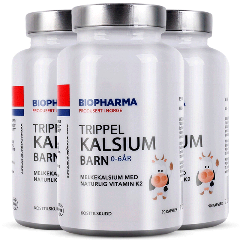 BP官方海外旗舰店挪威BP 贝尔法乳钙婴幼儿童补钙片宝宝天然液体钙3瓶*90粒3