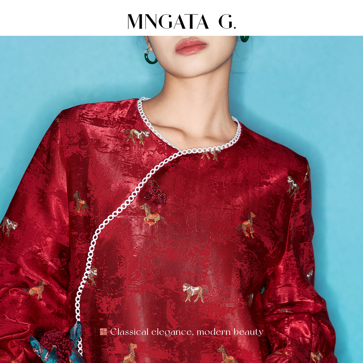 宫小妍  【福龙马】新中式国风长袖上衣6010607,淘宝优惠券,粉丝福利购,淘宝优惠卷