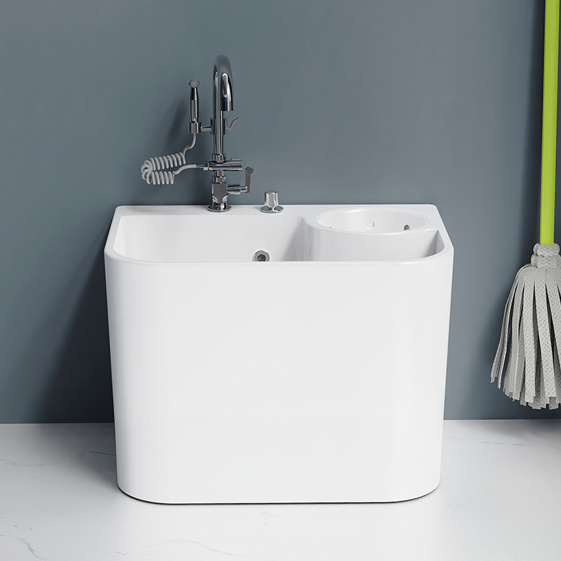 梦越陶瓷拖把池家用阳台卫生间拖布池带沥水篮带龙头孔拖把桶,淘宝优惠券,粉丝福利购,淘宝优惠卷