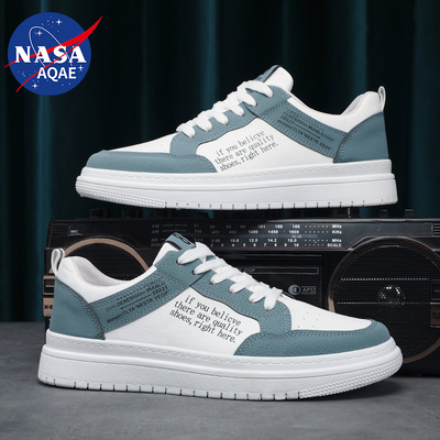 NASA AQAE联名夏季轻便爆款男潮流学生休闲百搭软底防滑运动板鞋