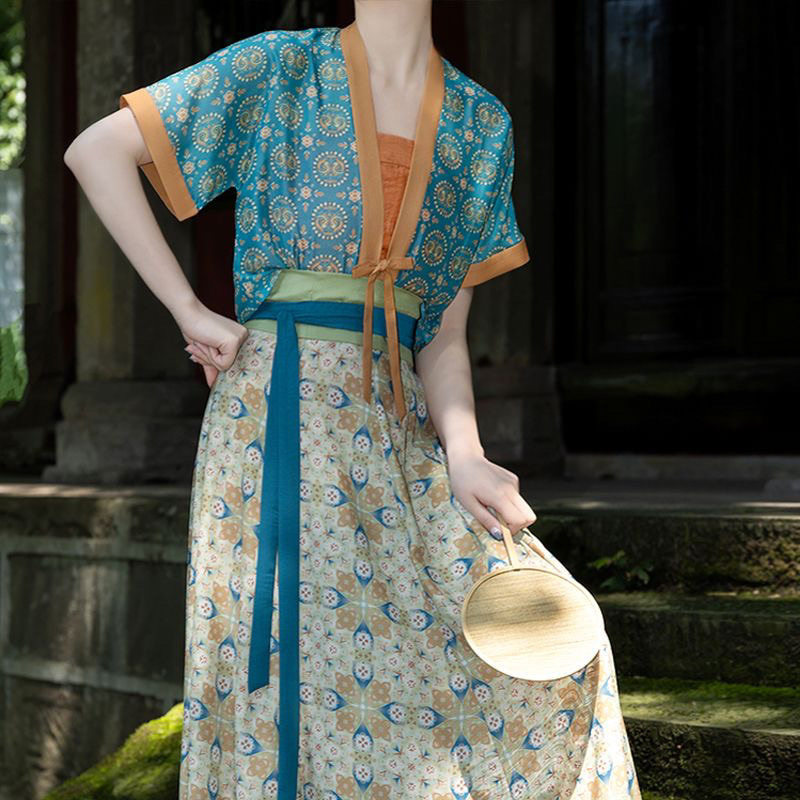 2024新款唐制汉服女春夏款复原风改良国风吊带唐背子破裙日常通勤,淘宝优惠券,粉丝福利购,淘宝优惠卷