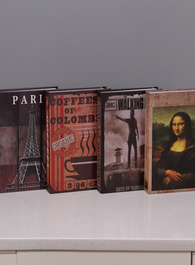 欧式复古风假书摆件英文仿真书