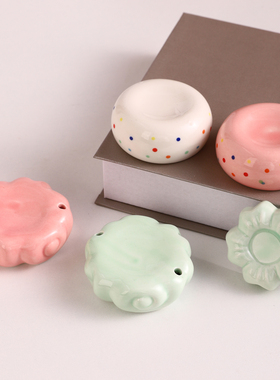 可爱陶瓷工艺品旋转底座小摆件