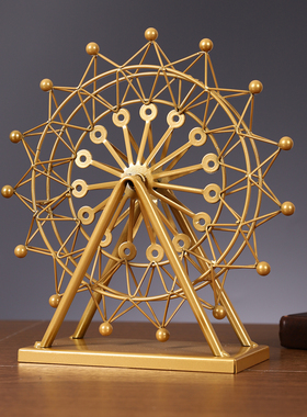 复古铁艺摩天轮旋转摆件手工diy