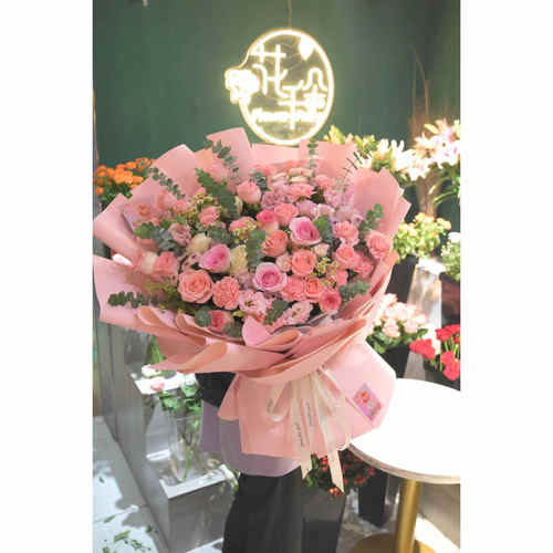 沈阳同城鲜花束鲜花红粉白玫瑰康乃馨向日葵速递生日送女友看病人 - 图1