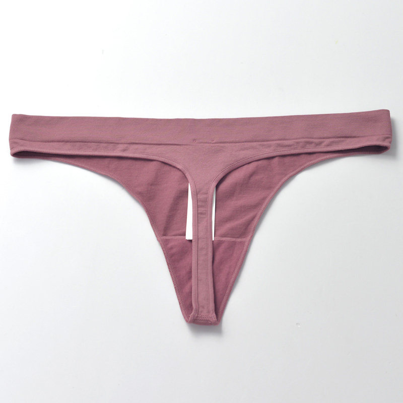 丁字裤.上新女低腰薄边无缝运动内裤瑜伽T裤锦纶棉裆舒适T-back