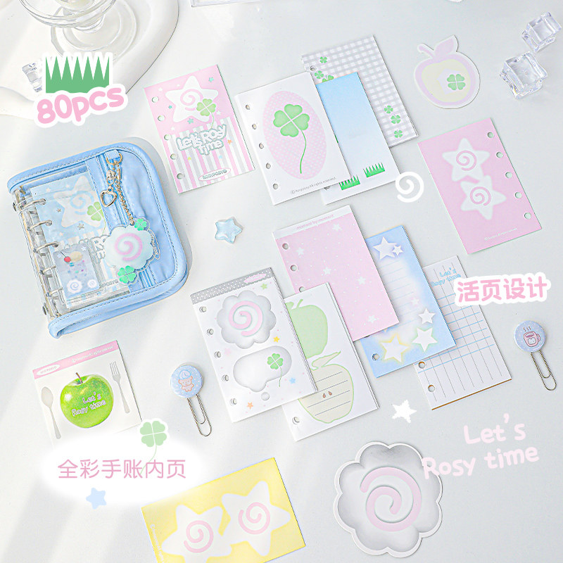 RosyPosy柔设M5手帐本痛本笔记本本子高颜值ins风迷你小本子随身口袋本小本本女生日记本手账本m5活页本,淘宝优惠券,粉丝福利购,淘宝优惠卷