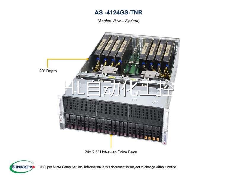 超微4124GS-TNR 双路AMD EPYC 8路GPU深度学习RTX3090 A100服务器 - 图1