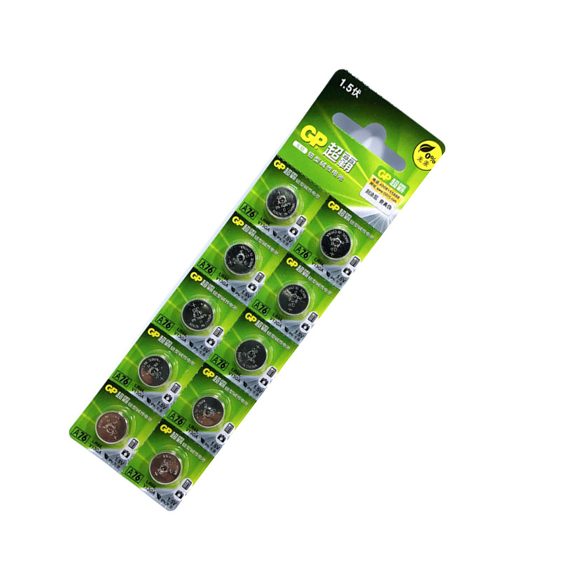 包邮GP超霸A76 LR44 纽扣电池1.5V AG13 GPA76 L1154 电子 10粒价 - 图3