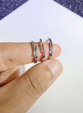 活口戒指不掉色开口时尚