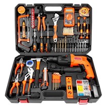 New Manual Combination Home Tool Suit Pieces Hardware Group Set Electrician Woodworking repair tool box electric drill combination