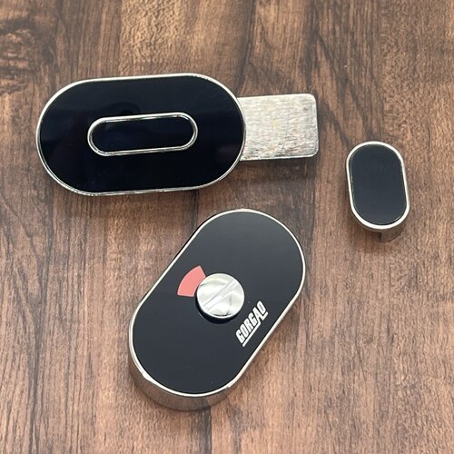 公共卫生间隔断配件厕所指示锁304不锈钢拉手黑色有无人插销门锁 - 图1