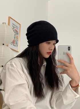 不洗头韩版素堆堆女日系百搭帽子