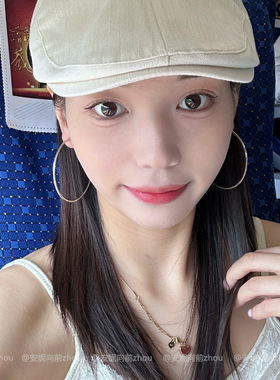 日系复古前进帽子女夏季大头围