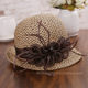 Summer new elegant flower curled decorative straw hat