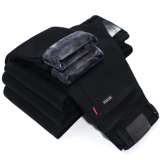 Зимние утепленные черные джинсы, бархатные эластичные штаны, свободный прямой крой