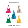 Light luxury niche simple black flower hollow bag for women