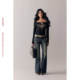 BeerBro Retro Sound, versatile and not picky hot girl Retro Washed Slim Fit Flared Jeans