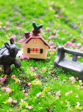 多肉植物花盆苔藓微景观DIY装饰 三件套 动物摆件公仔手工diy配件