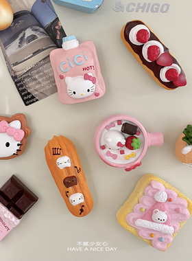 可爱立体猫头蛋糕冰箱贴磁贴甜品造型创意装饰磁性贴