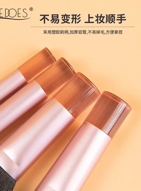跨境10支迷你化妆刷套装水晶手柄便携式旅行款散粉刷修容刷腮红刷