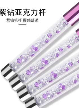 跨境6支钻杆美甲笔套装极细拉线笔彩绘画花笔带盖美甲店