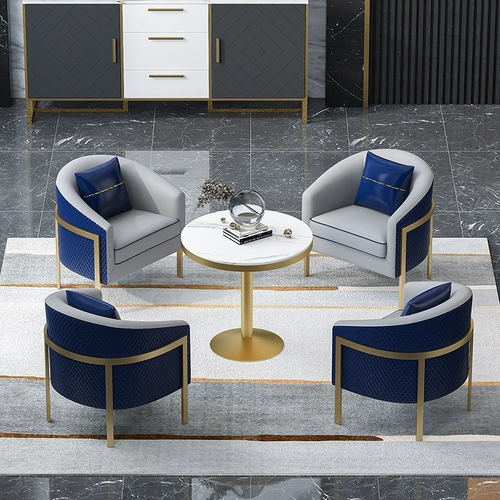 Северный кожаный диван высокий уровень Light Luxury Uxtified Office Office, стул отель лобби в отдел переговоров по переговорам по переговорам