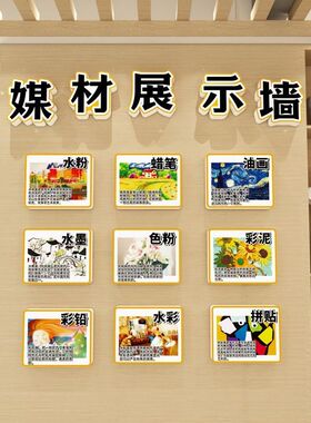 画室布置美术教室墙面装饰艺术展场景培训机构媒材环创幼儿园氛围