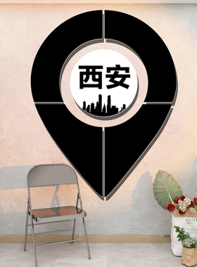 定制地标城市地名背景墙装饰挂画