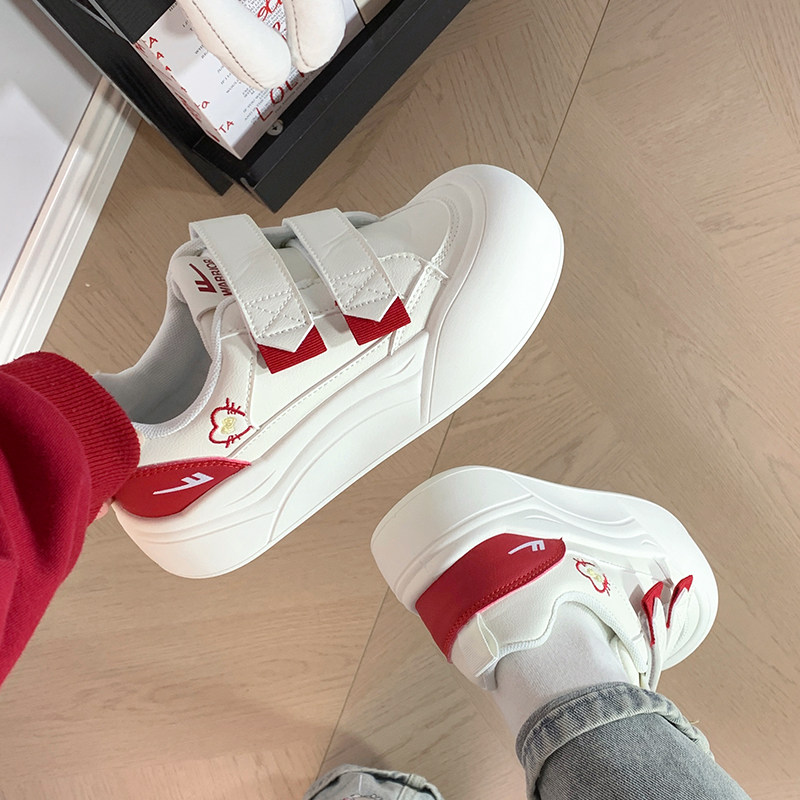 回力女鞋厚底增高小白鞋女款2026新款爆款休闲鞋子百搭魔术贴板鞋,淘宝优惠券,粉丝福利购,淘宝优惠卷